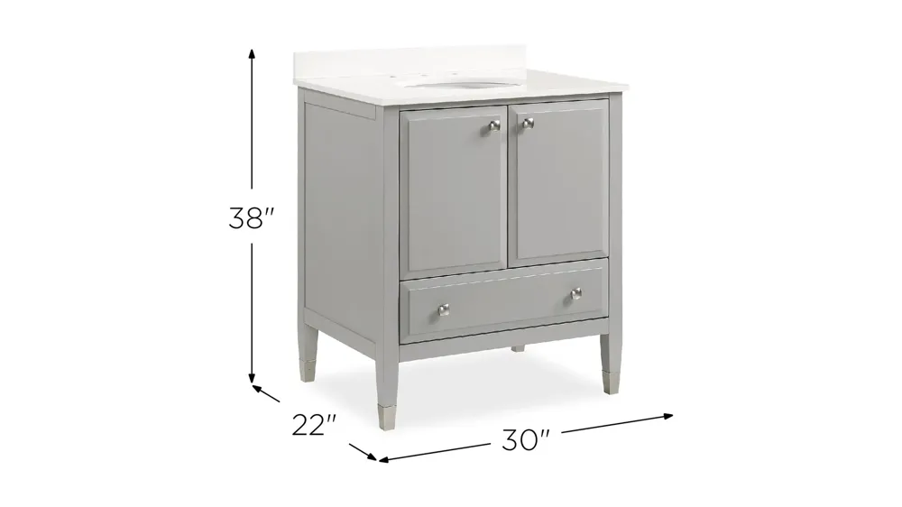 Rawlins 30" Bathroom Vanity Dimensions