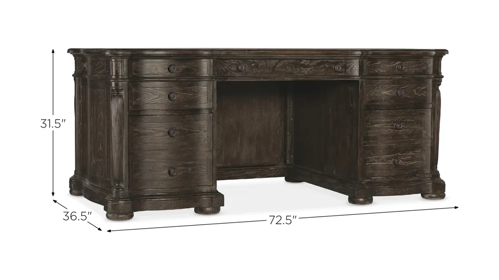 Traditions Executive Desk Dimensions