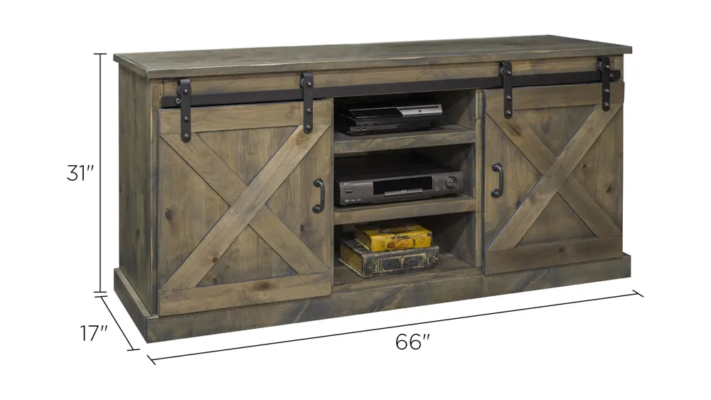 Farmhouse 66" TV Console Dimensions