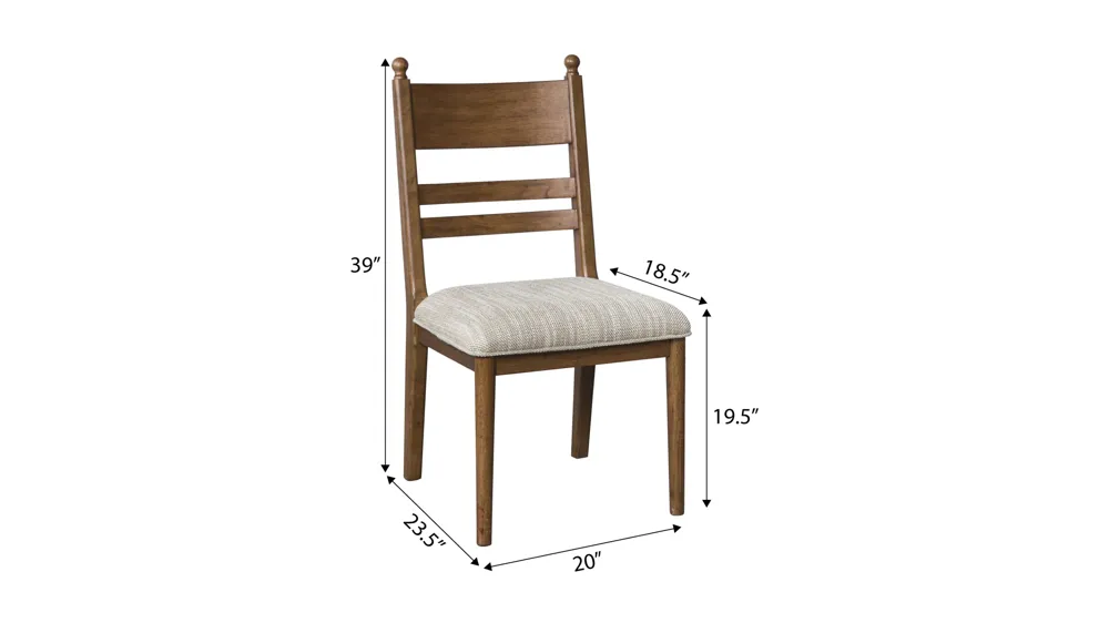 Lockwood Ladder Back Side Chair Dimensions