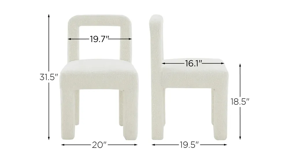 Hazel Dining Chair Dimensions
