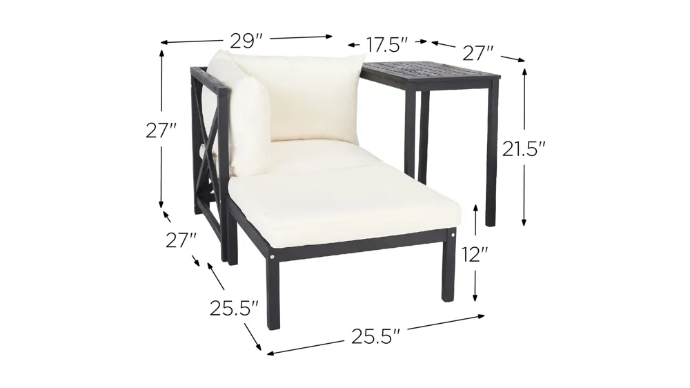 Mazza 5-pc. Outdoor Modular Sectional Sofa Dimensions
