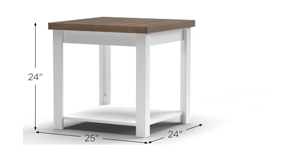 Hampton End Table Dimensions