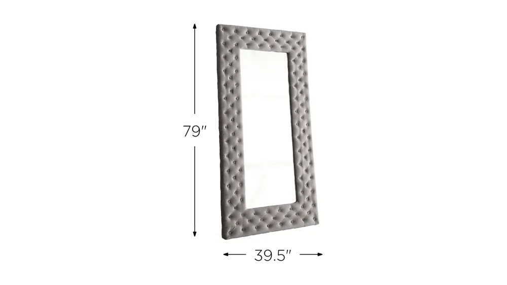 Louisa Upholstered Floor Mirror Dimensions