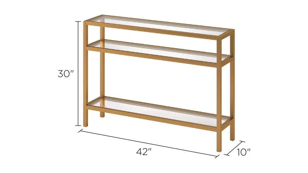 Sivil 42" Rectangular Console Table Dimensions