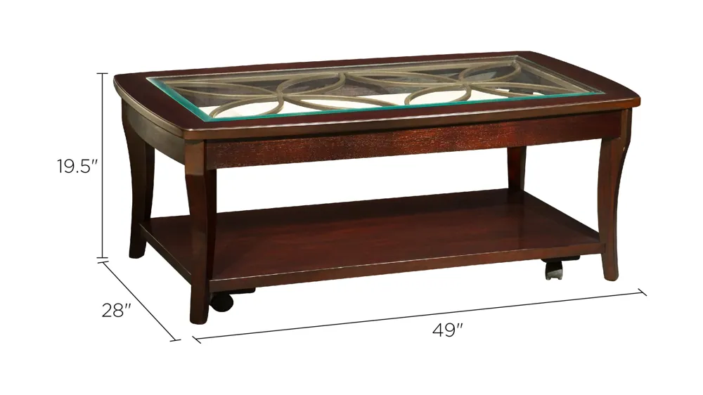 Annandale Rectangular Glass Coffee Table Dimensions