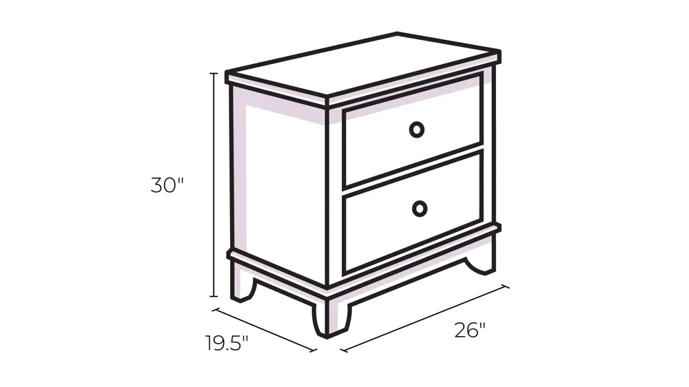 East Hampton Nightstand Dimensions