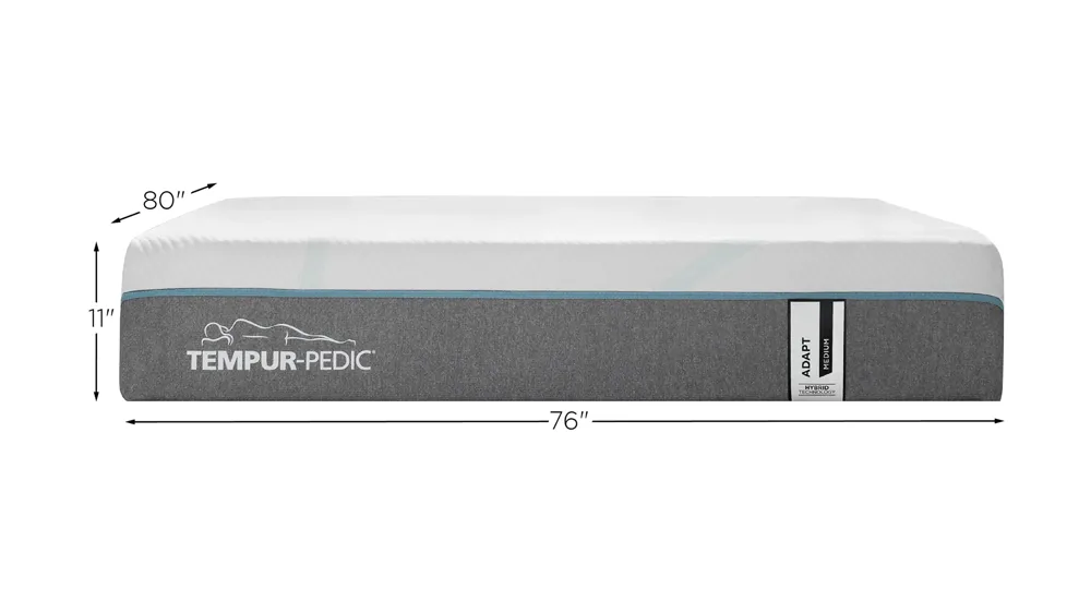 Tempur-Pedic TEMPUR-Adapt Medium Memory Foam Hybrid Mattress Dimensions