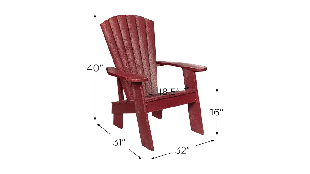 Capterra Casual Recycled Outdoor Adirondack Chair Dimensions