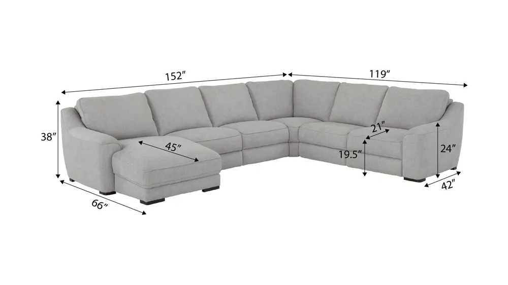 Atlas Dual Power 6-pc. Sectional w/ Immersive Audio Dimensions