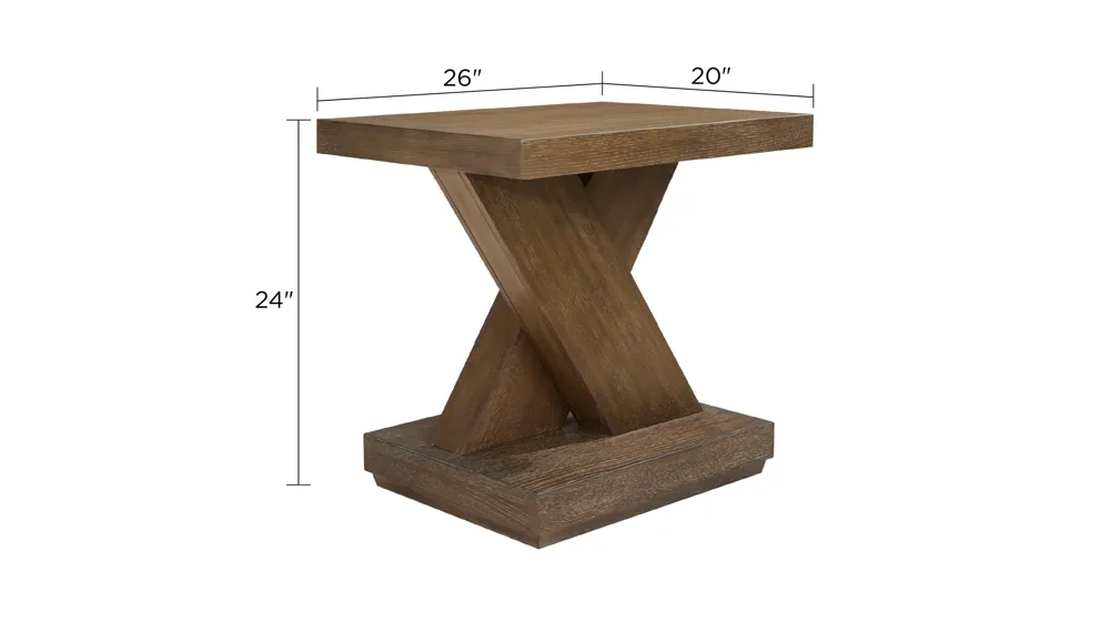 Oxer End Table Dimensions