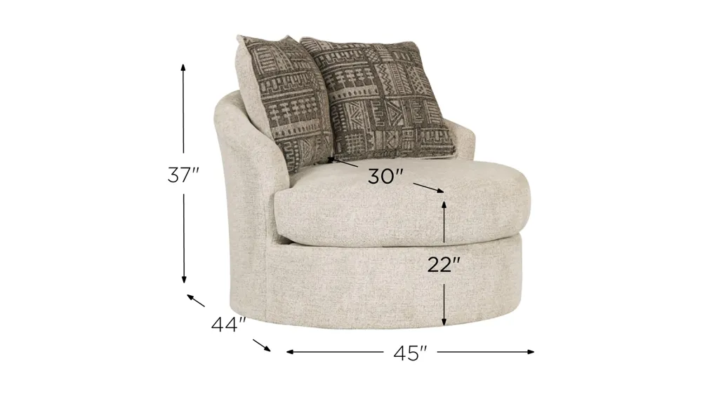 Soletren Swivel Accent Chair Dimensions