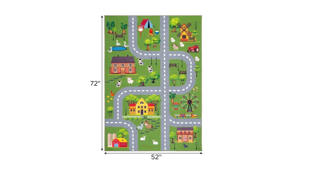 Susquehanna Kids' Playhouse Rug Dimensions