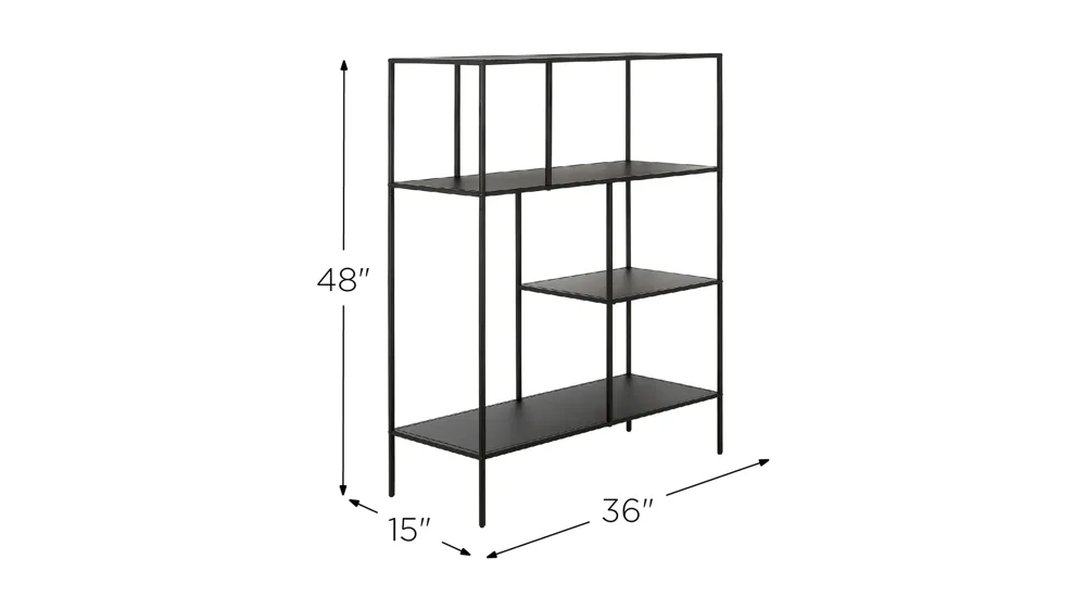 Zinnia 48" Tall Bookcase Dimensions