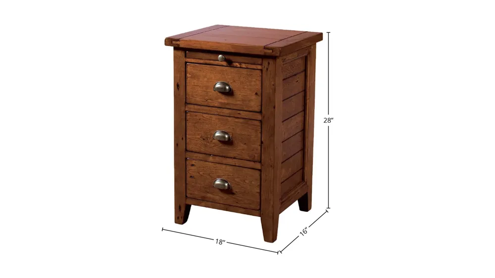 Irish Coast 3 Drw Nightstand - African Dusk Dimensions