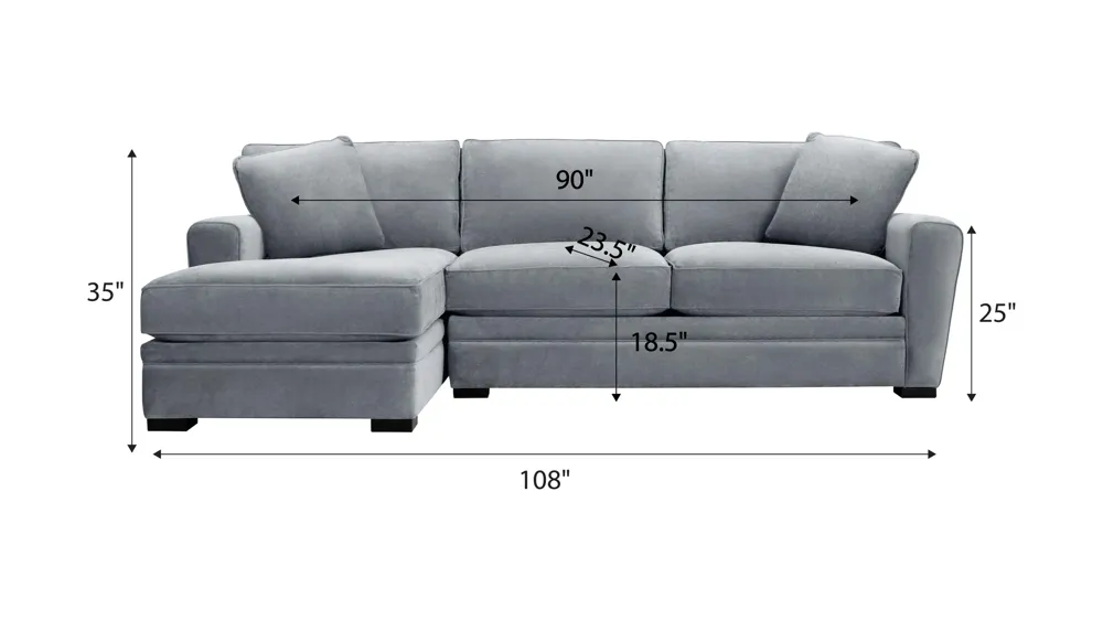 Artemis II 2-pc. Sectional Dimensions