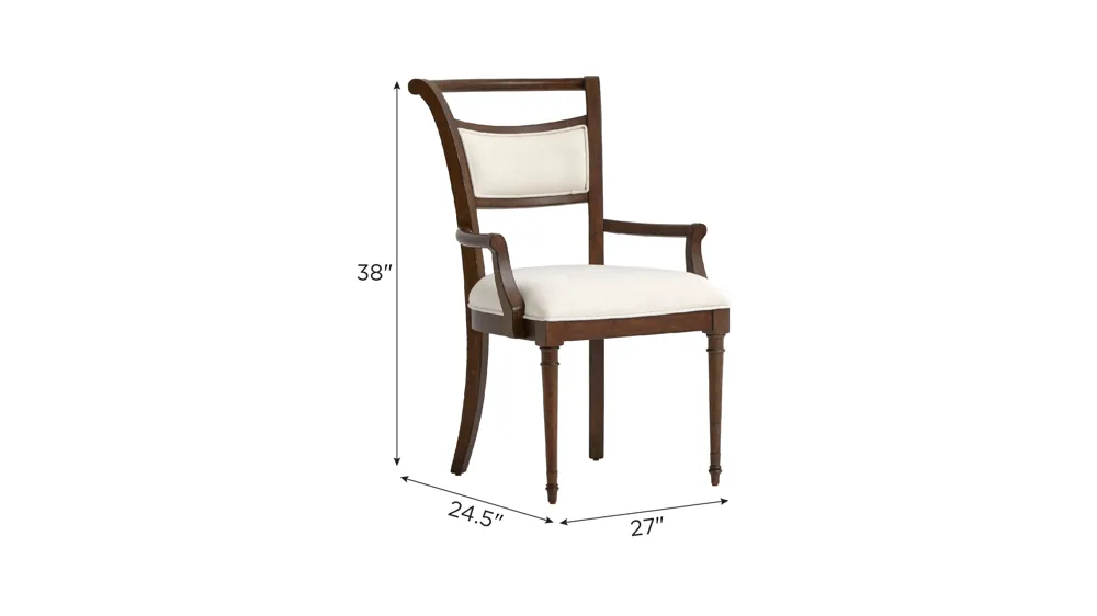 Mairah Arm Chair- Set of 2 Dimensions
