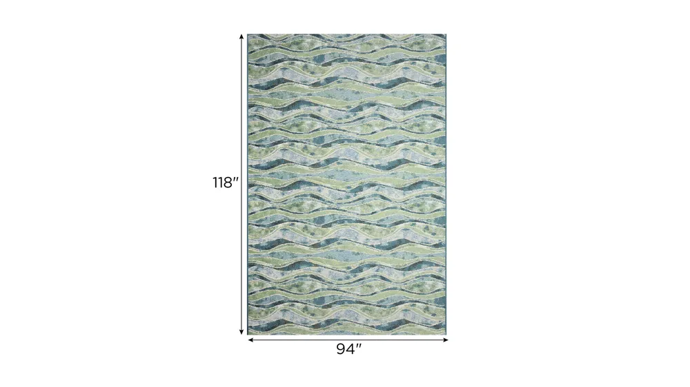 Marina Wave Indoor/Outdoor Area Rug Dimensions