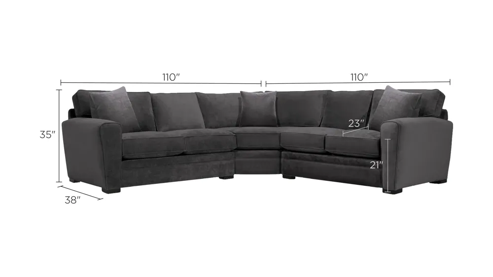 Artemis II 3-pc. Sectional Dimensions