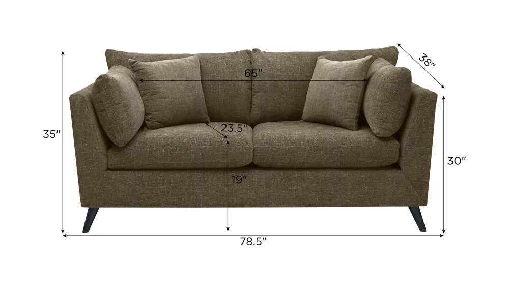 Caruso Loveseat Dimensions
