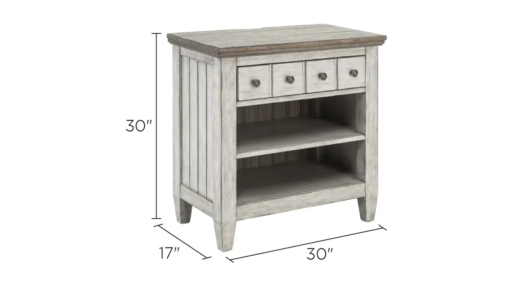 Magnolia Park Nightstand w/ Charging Station Dimensions