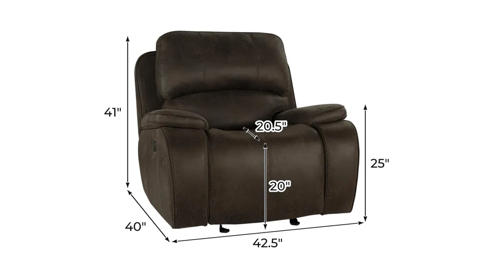 Brookings Glider Recliner Dimensions