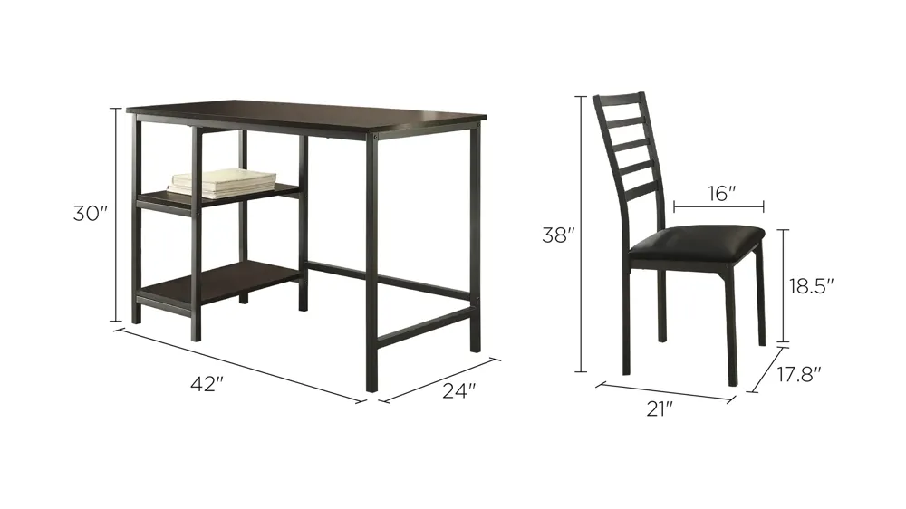 Rush Writing Desk With Chair Dimensions