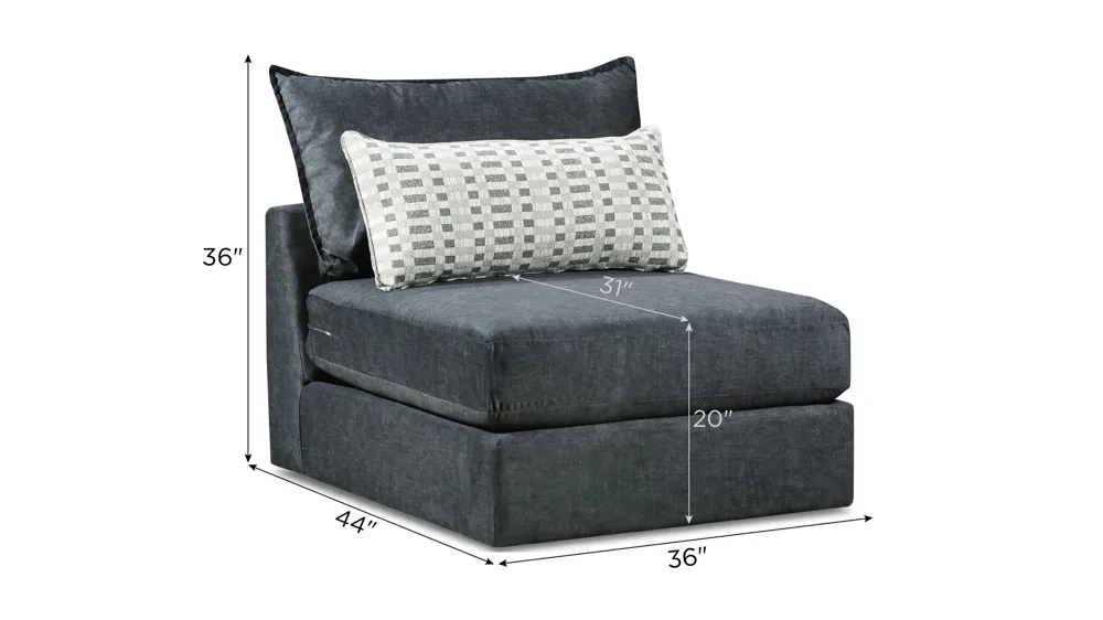 Durango Armless Chair Dimensions