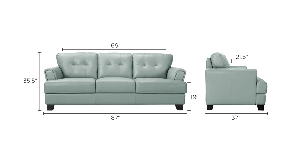 Benson Leather Sofa Dimensions