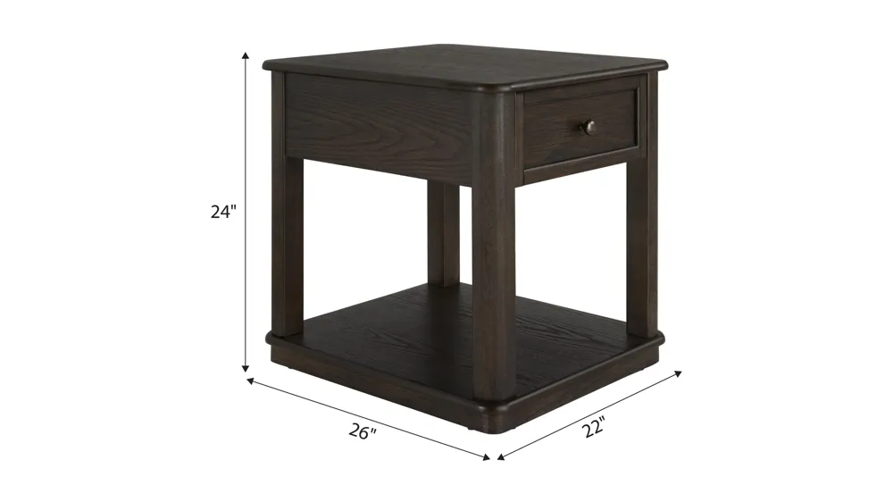 Falvey End Table Dimensions