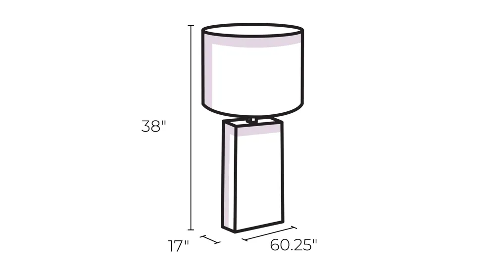 Nina LED Desk Lamp Dimensions