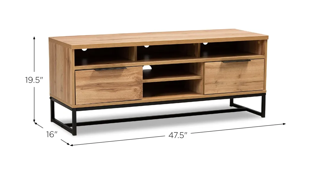Reid 2-Drawer TV Stand Dimensions