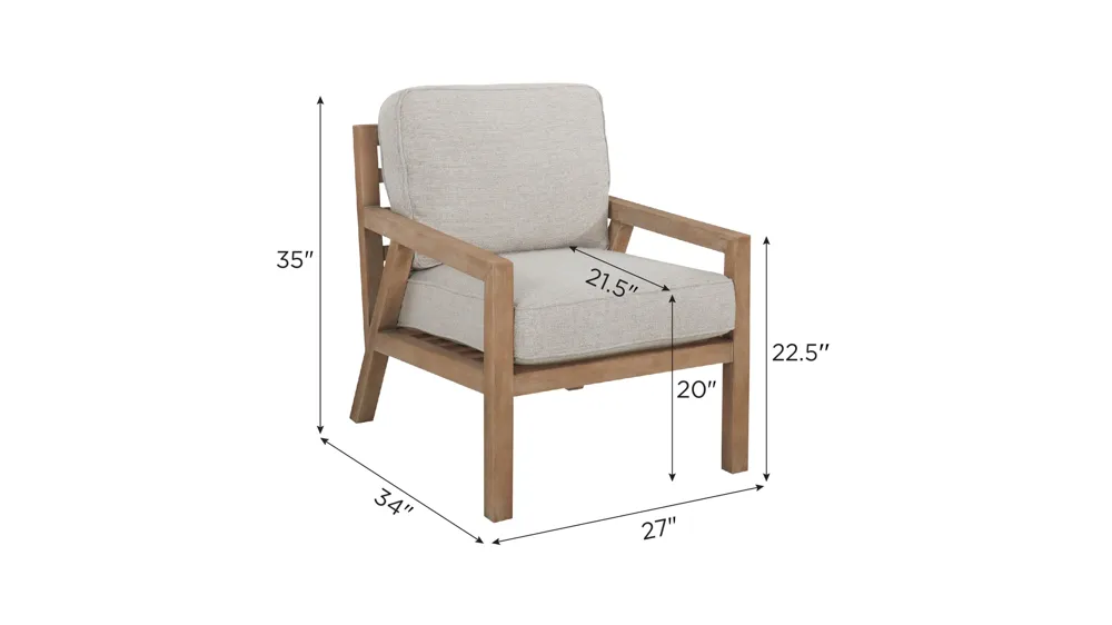 Merino Accent Chair Dimensions