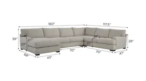Bayside 4-pc. Microfiber Sectional | Raymour & Flanigan
