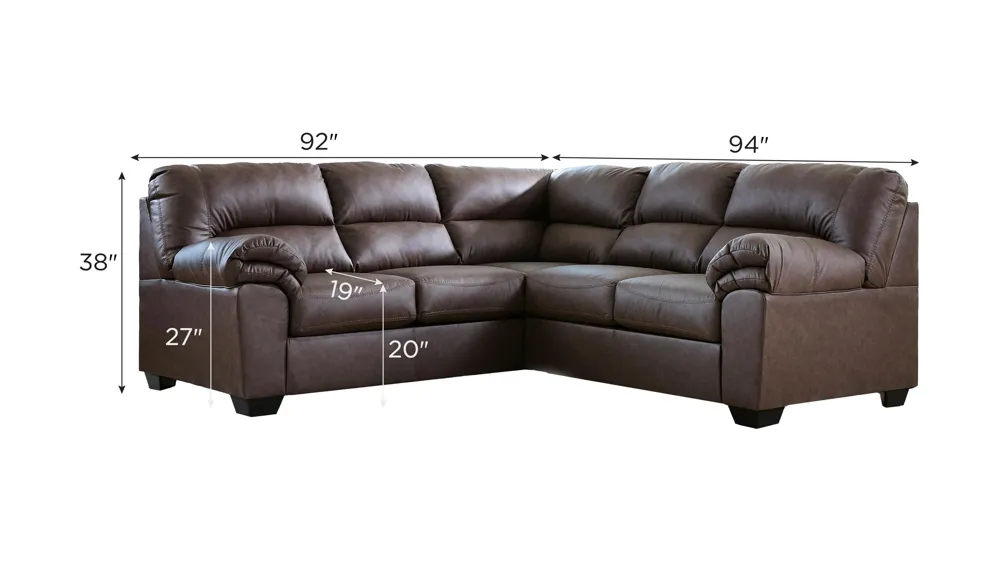 Livingstone 2-pc. Sectional Dimensions