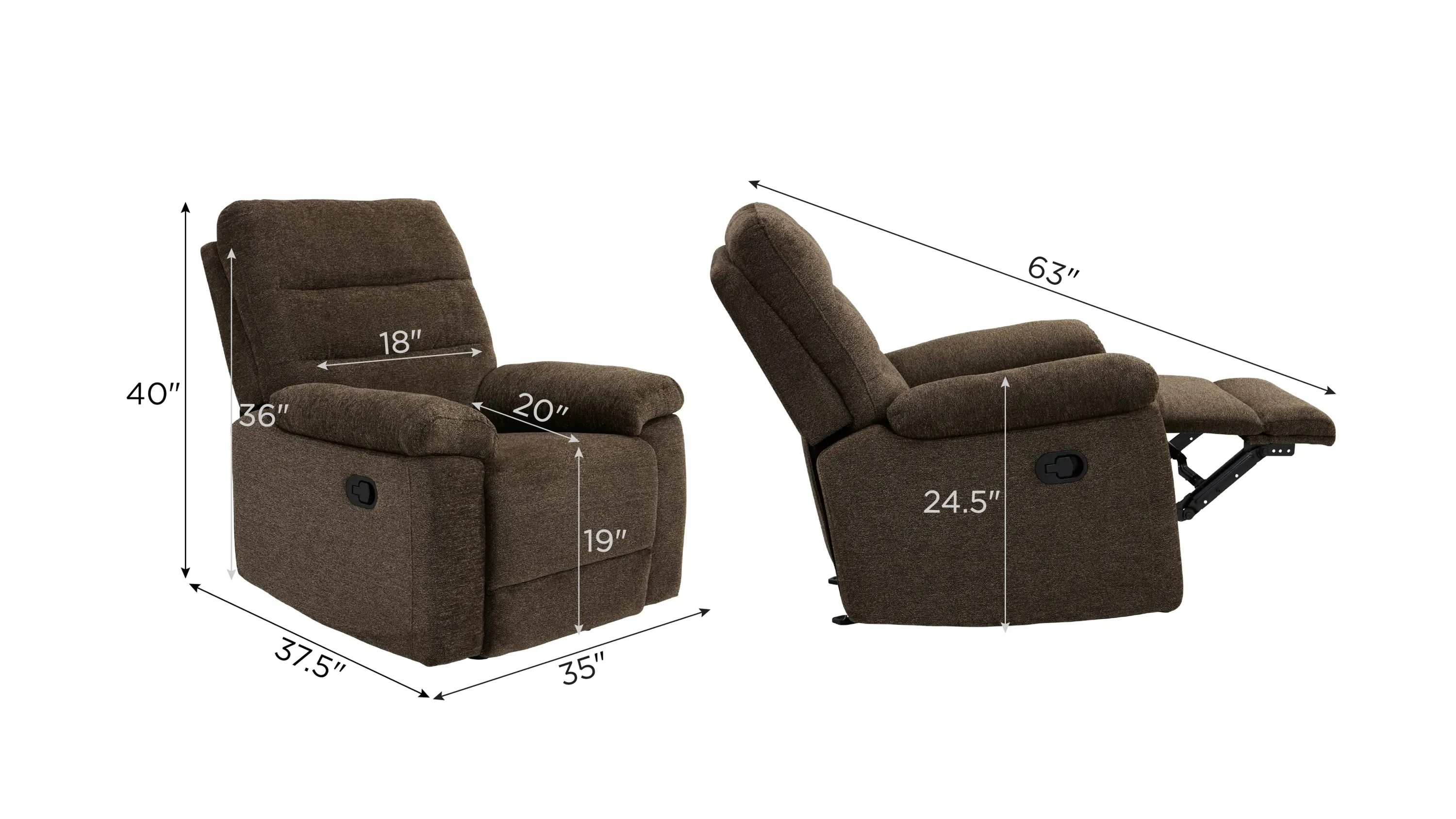 Bennington Manual Glider Recliner | Raymour & Flanigan