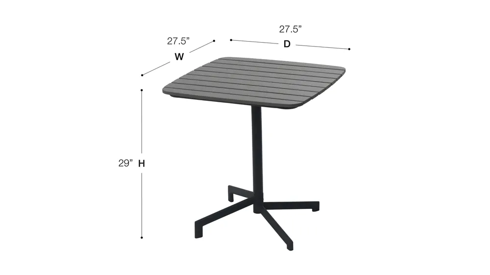 Kalmar 28" Outdoor Table Dimensions