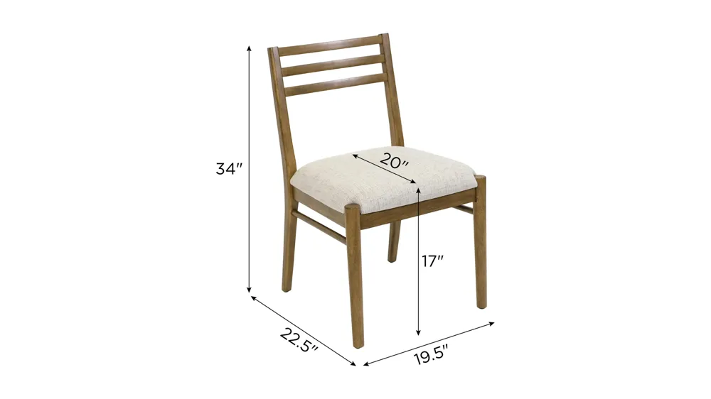 Lachlan Dining Chair- Set of 2 Dimensions
