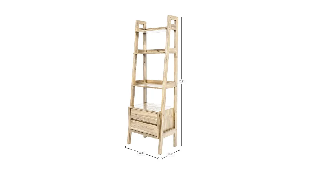 Gia Modular Bookcase - Light Driftwood Dimensions