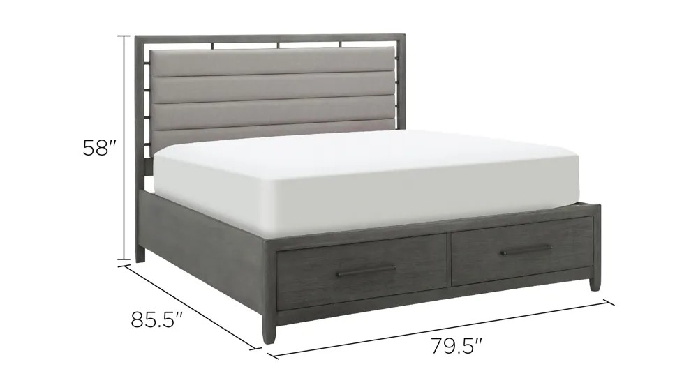 San Clemente Platform Storage Bed Dimensions