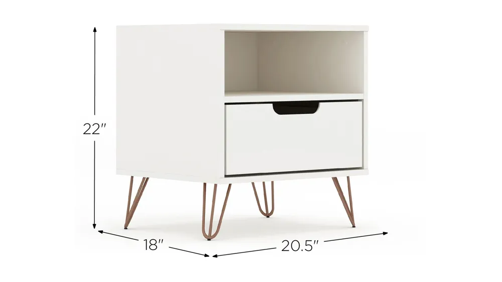 Rockefeller 1 Drawer Nightstand Dimensions