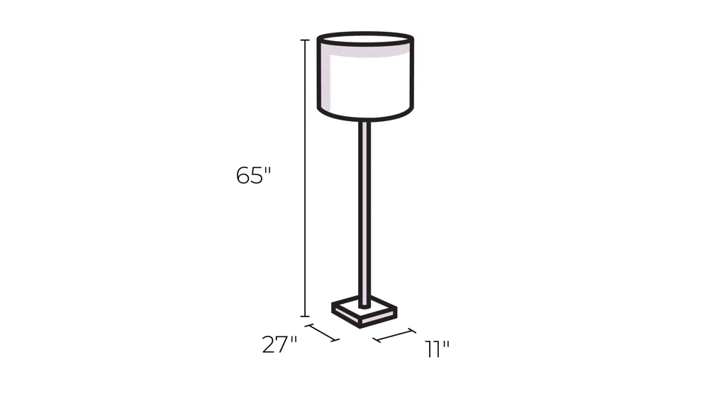 Willard Multi-Joint Floor Lamp Dimensions