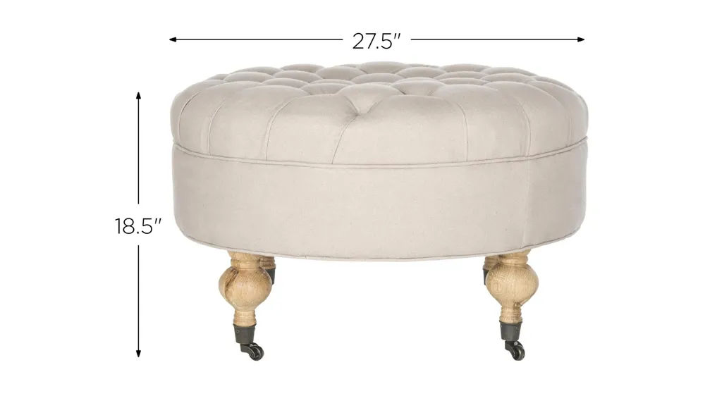 Lisbon Round Ottoman Dimensions