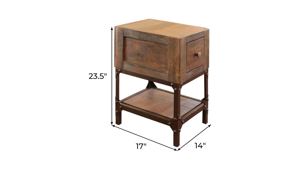Urban Gold Chairside Table Dimensions