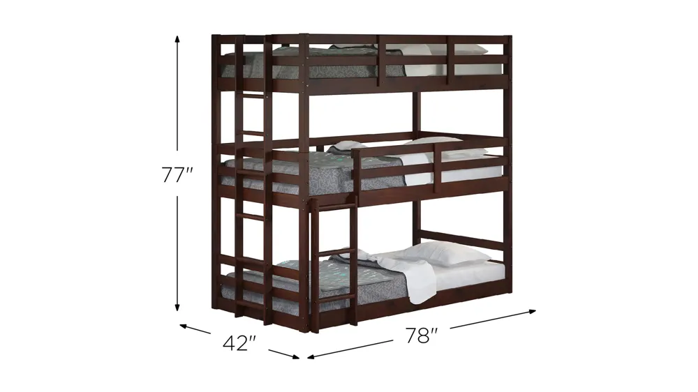 Treble Triple Bunk Bed Dimensions