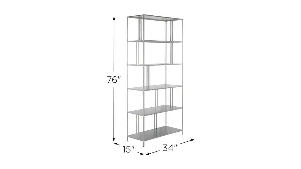 Lee 34" Wide Bookcase Dimensions