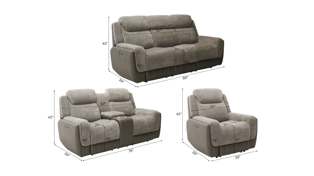 Novah Living Room Set Dimensions