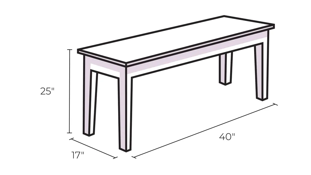 Fulton Counter-Height Dining Bench Dimensions