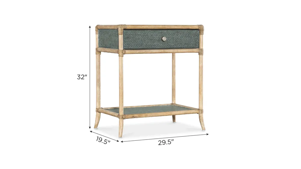 Retreat Pole Rattan Bedside Table Dimensions