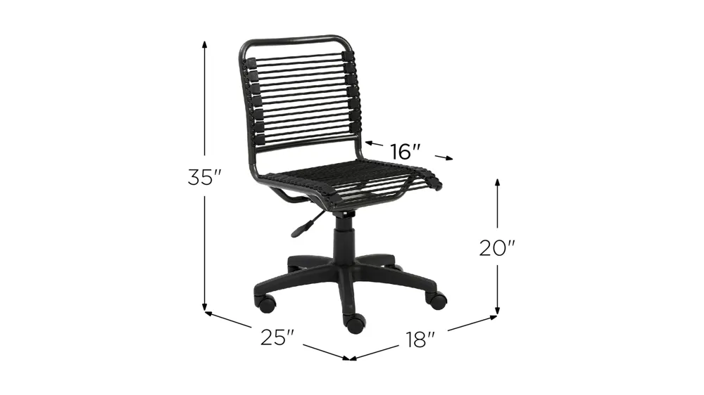 Bungie Low Back Office Chair Dimensions